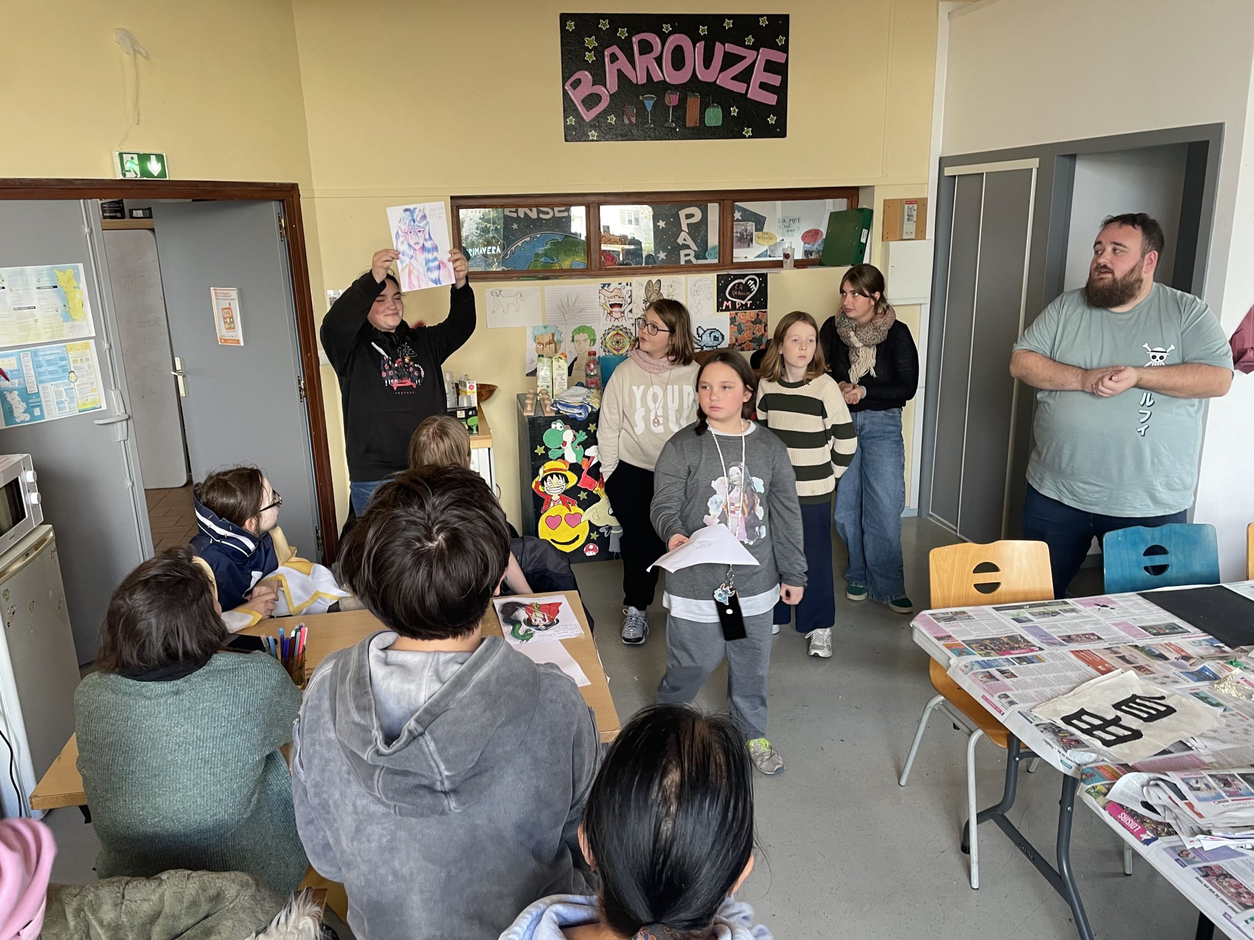 Groupe de jeunes lors d'un séjour à vélo